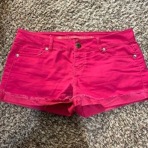 Barbie hot pink denim shorts, size 3